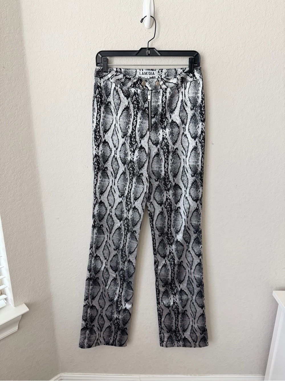 I.AM.GIA Slater Snake Print Zip-Front Pant Size Large - Picture 6 of 10